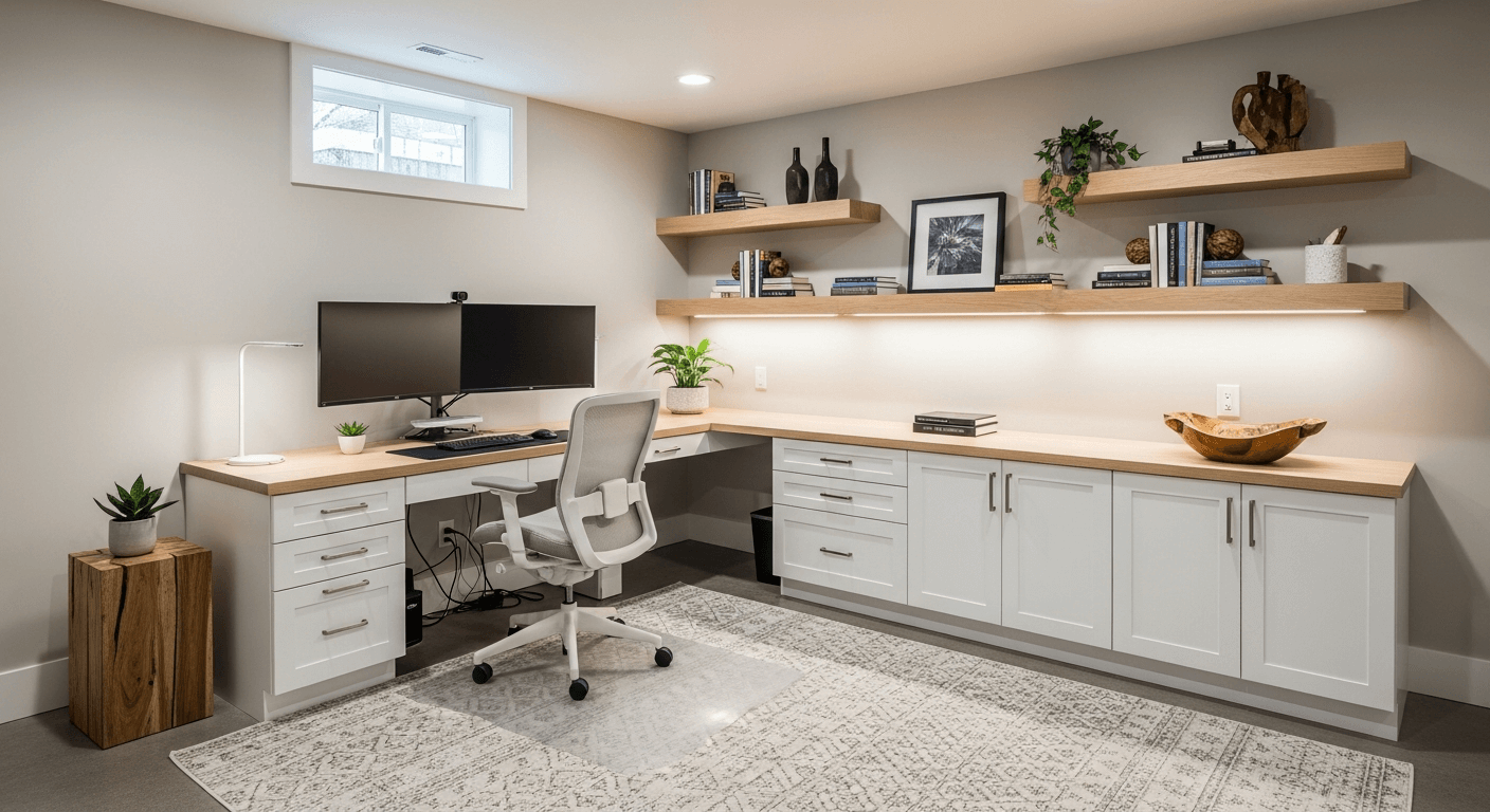 Basement home office