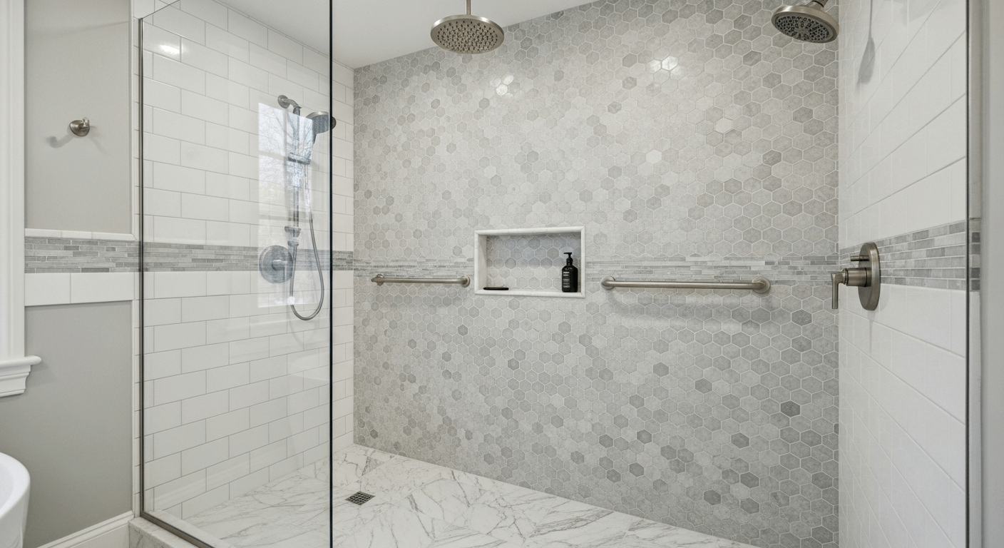 Walk-in shower renovation